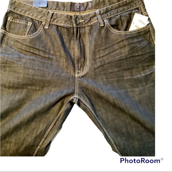 Men Union Sea//W 40R Slim Fit Blue Jeans - Picture 15 of 16